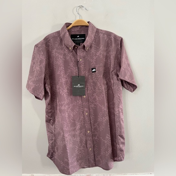NEW BELONG DESIGNES MENS BUTTON DOWN SHIRT SOZE:L - Picture 5 of 6